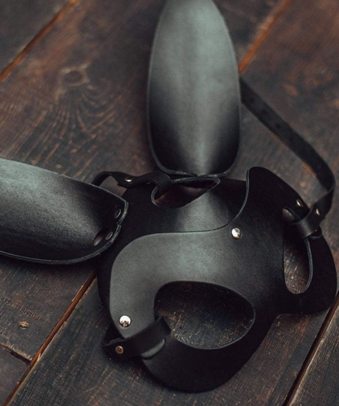 Leather Bunny Mask